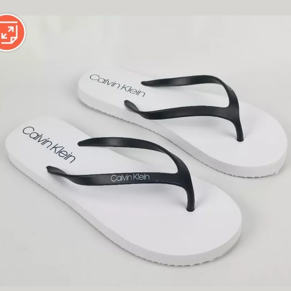 NEW Calvin Klein Navy/White Flip Flops 6 - Picture 6 of 6